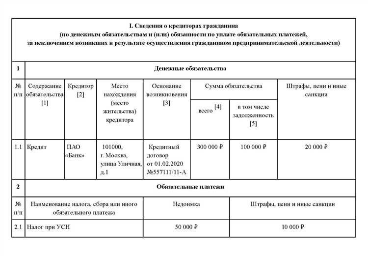 2.1 Подача заявки на банкротство